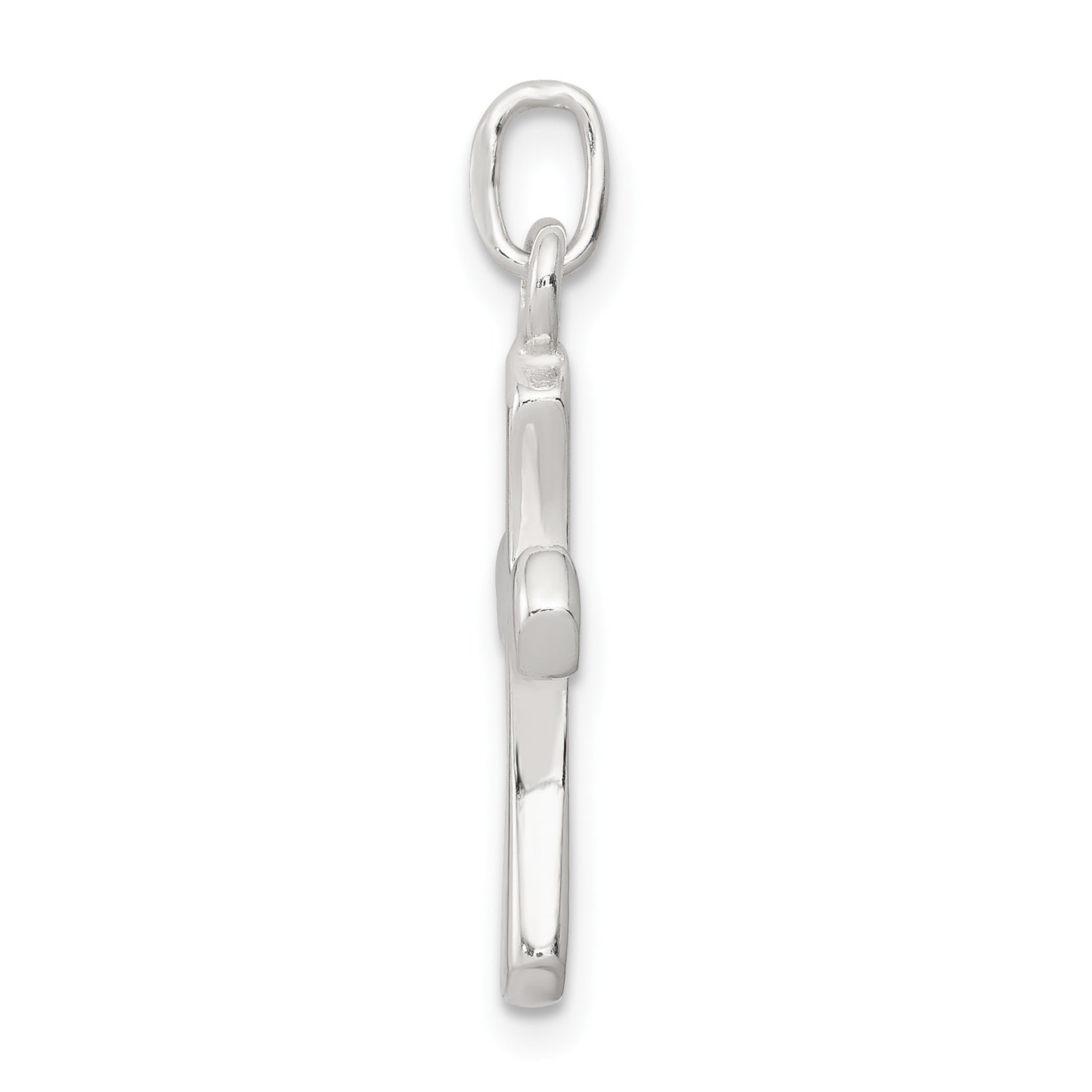 Sterling Silver 925 Passion Cross Charm with Polished Anti-Tarnish Finish