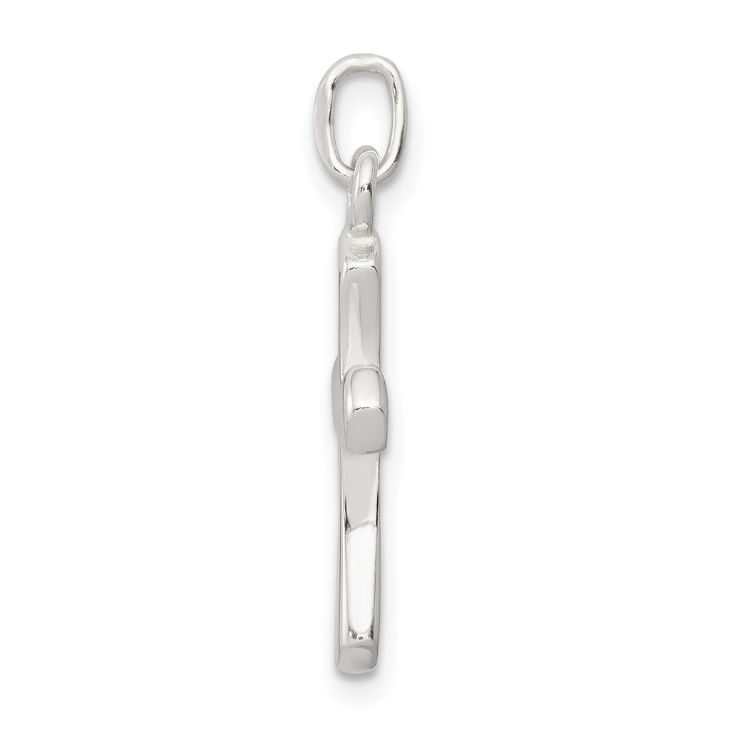 Sterling Silver 925 Passion Cross Charm with Polished Anti-Tarnish Finish