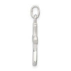 Sterling Silver 925 Passion Cross Charm with Polished Anti-Tarnish Finish