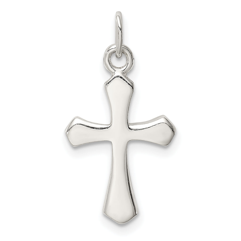 Sterling Silver 925 Passion Cross Charm with Polished Anti-Tarnish Finish
