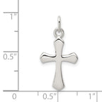 Sterling Silver 925 Passion Cross Charm with Polished Anti-Tarnish Finish