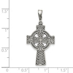 Sterling Silver 925 Antiqued Celtic Cross Pendant Vintage Charm