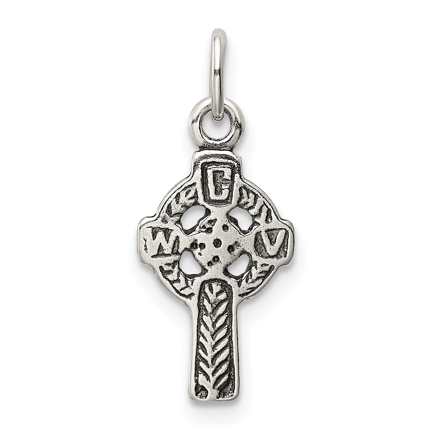 Sterling Silver Antiqued Celtic Cross Charm Main image