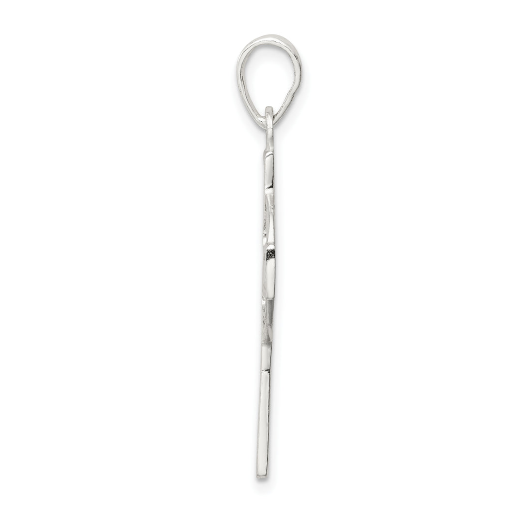 Sophia Jewelers Sterling Silver 925 Polished Cross Pendant with Anti-Tarnish Finish