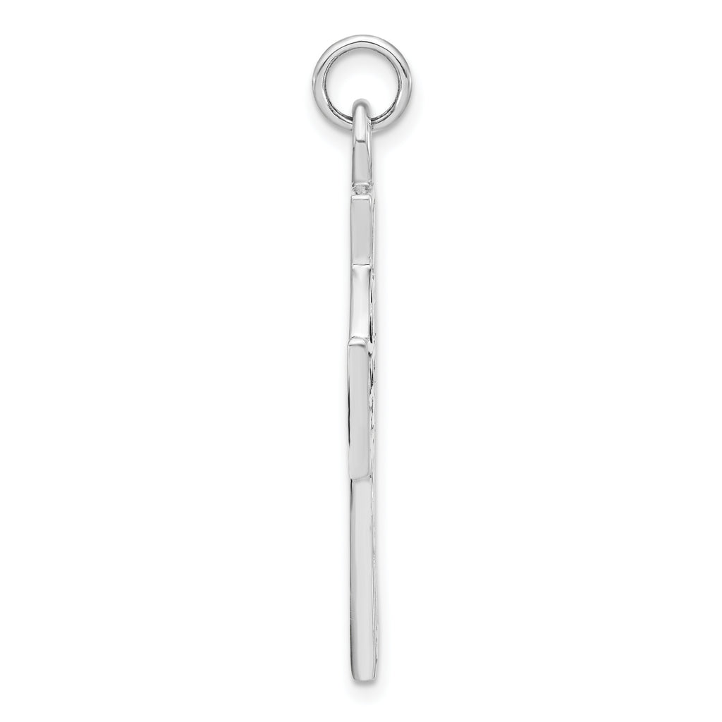 Unisex 925 Sterling Silver Cross Pendant with Polished Antique Finish