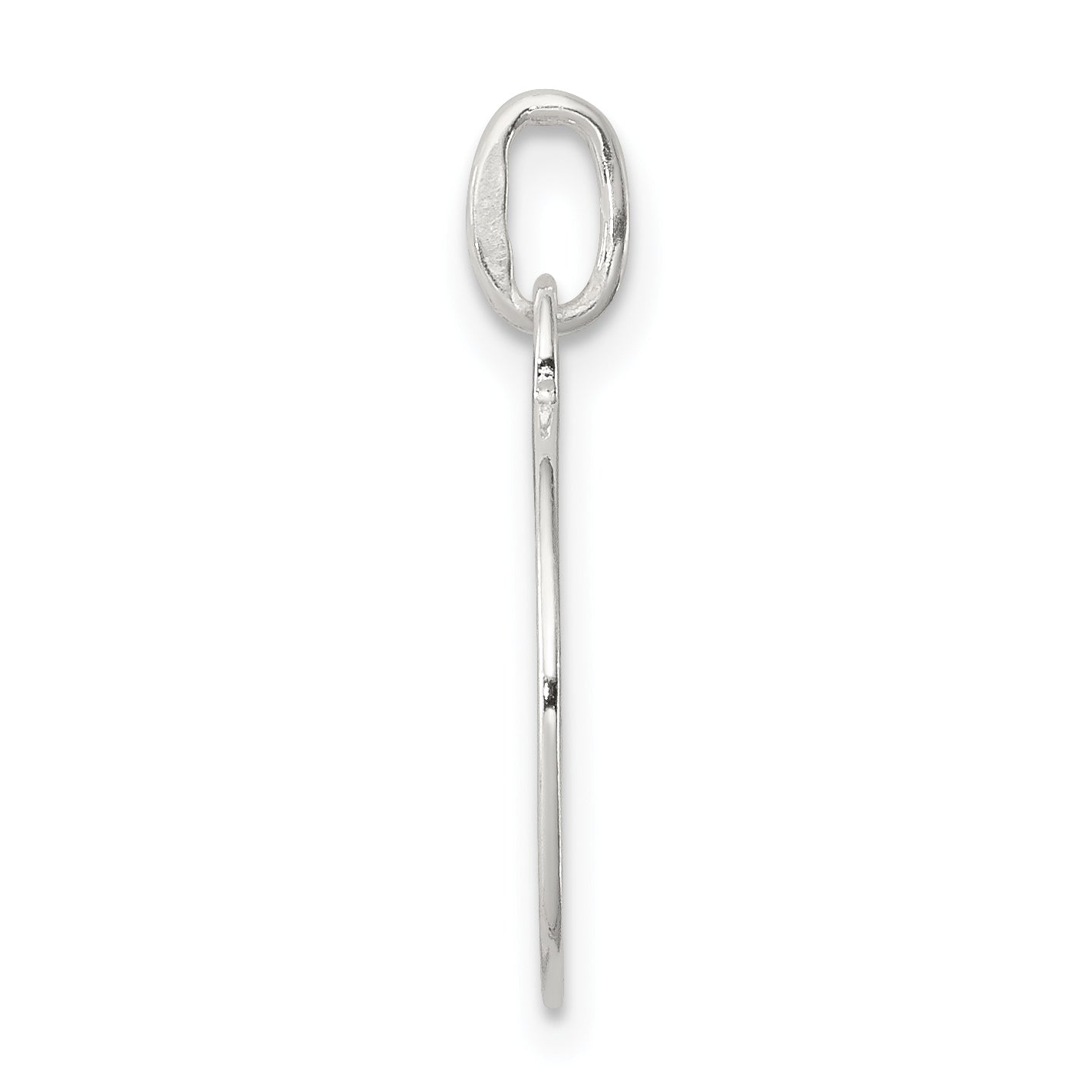 Sterling Silver 925 Dove Circle Charm with Polished Finish