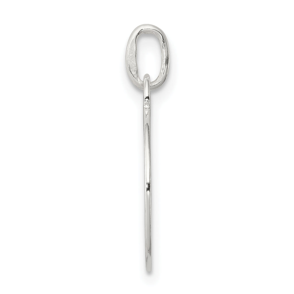 Sterling Silver 925 Dove Circle Charm with Polished Finish