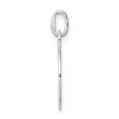 Sterling Silver 925 Dove Circle Charm with Polished Finish