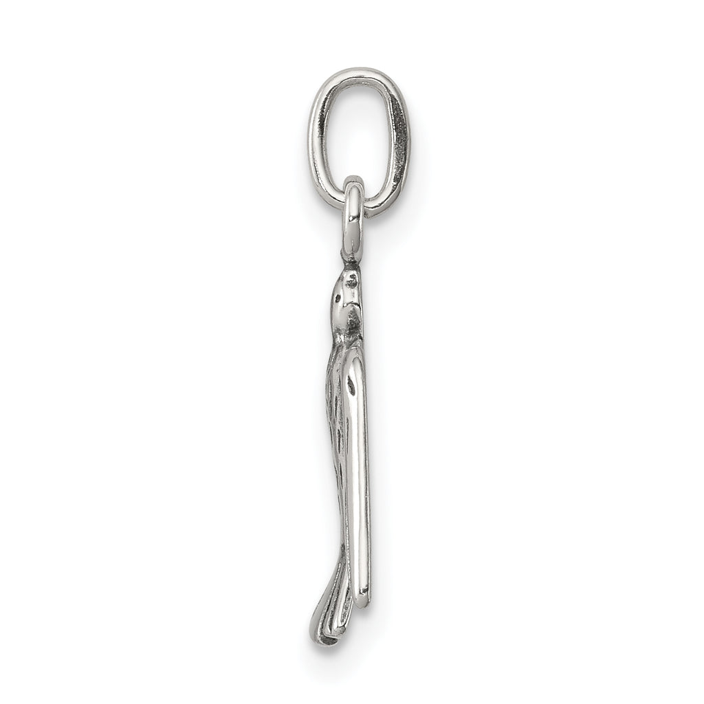 925 Sterling Silver Antiqued Dove Charm Vintage Inspired Pendant