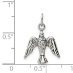925 Sterling Silver Antiqued Dove Charm Vintage Inspired Pendant