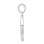 Sterling Silver Ichthus Fish Pendant Rhodium-Plated Polished Finish Elegant
