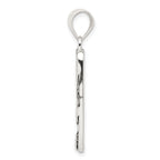 Sterling Silver Antiqued Footprint Pendant by Sophia Jewelers