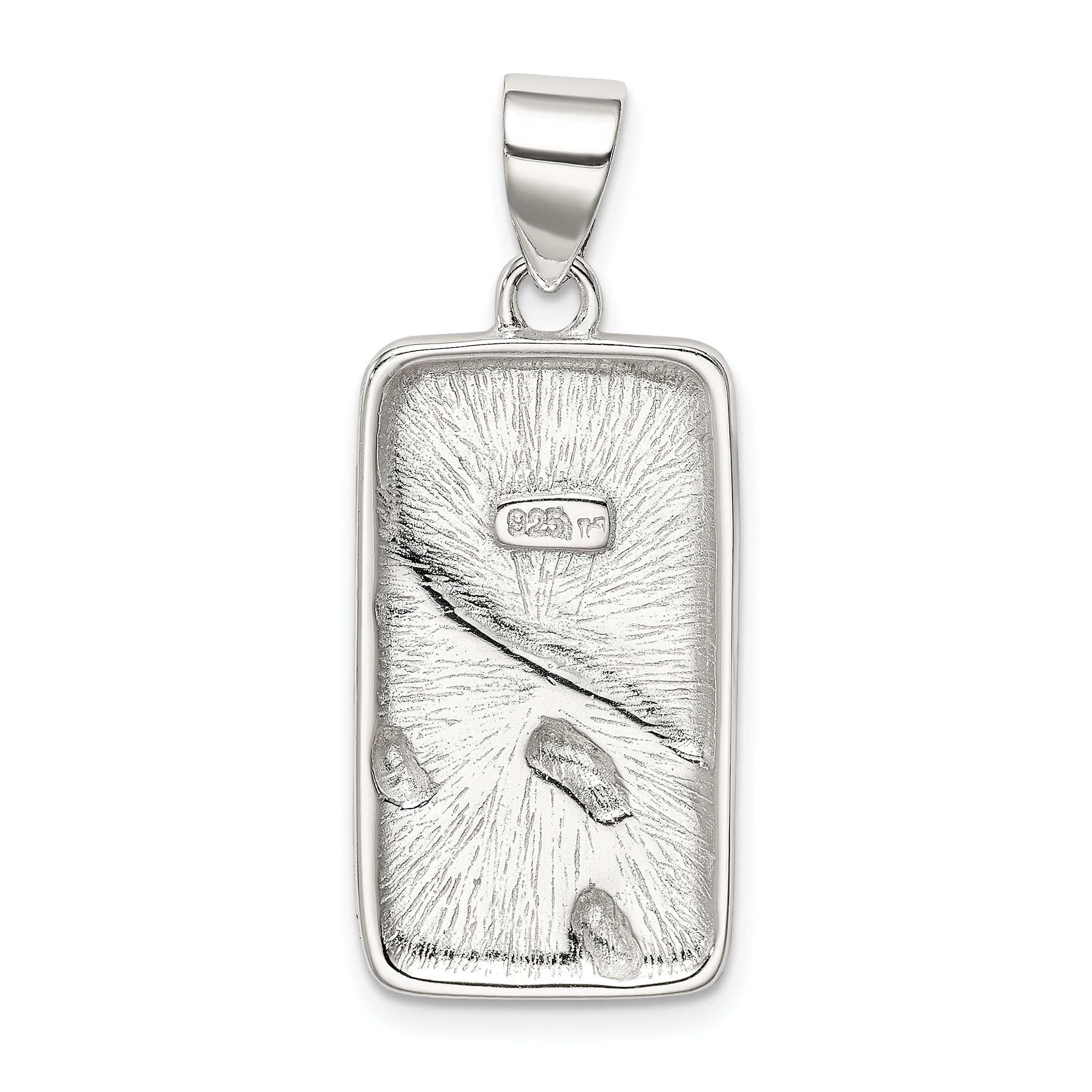 Sterling Silver Antiqued Footprint Pendant by Sophia Jewelers