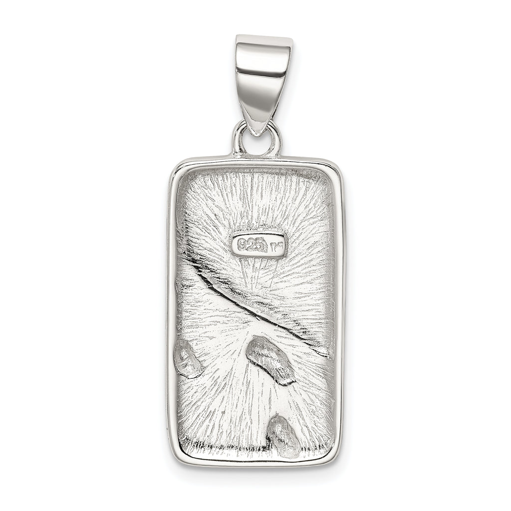 Sterling Silver Antiqued Footprint Pendant by Sophia Jewelers