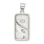 Sterling Silver Antiqued Footprint Pendant by Sophia Jewelers