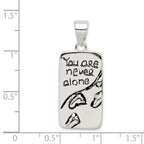 Sterling Silver Antiqued Footprint Pendant by Sophia Jewelers