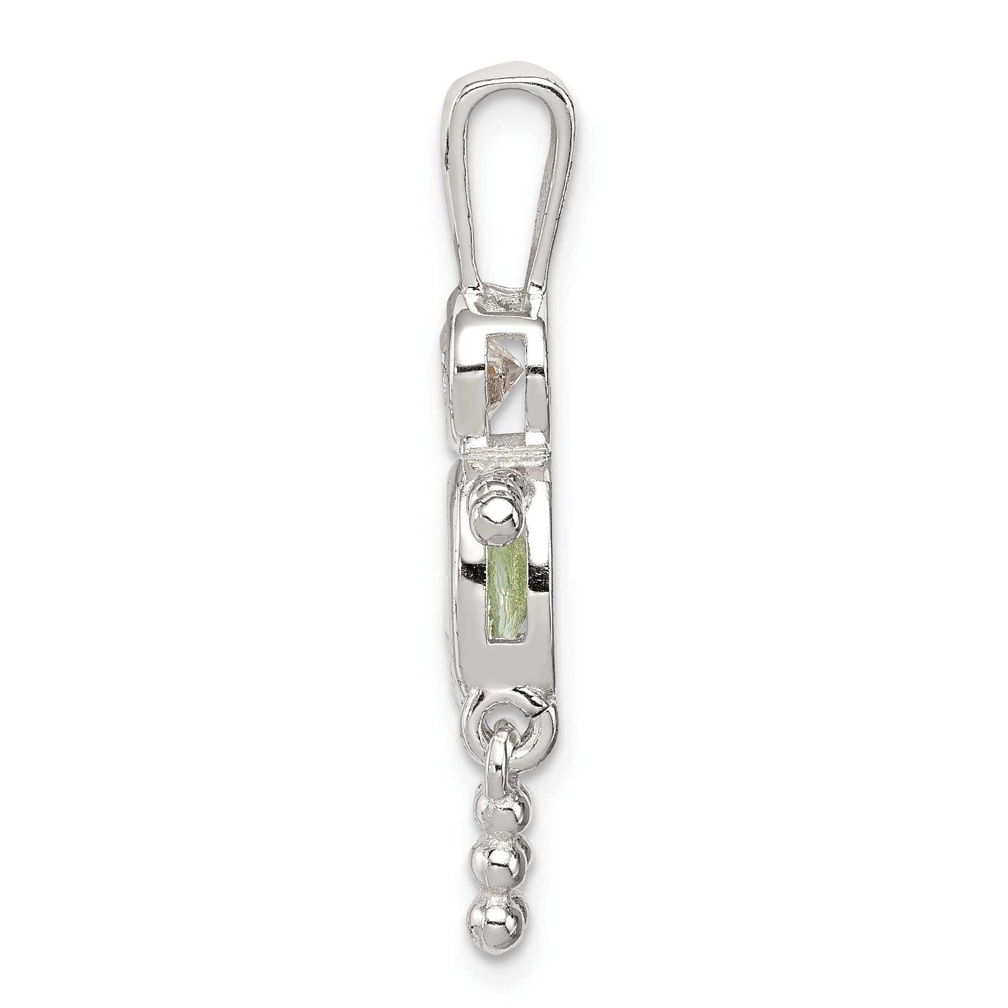 Sophia Jewelers Sterling Silver Boy Charm with CZ & August Birthstone Secondary image
