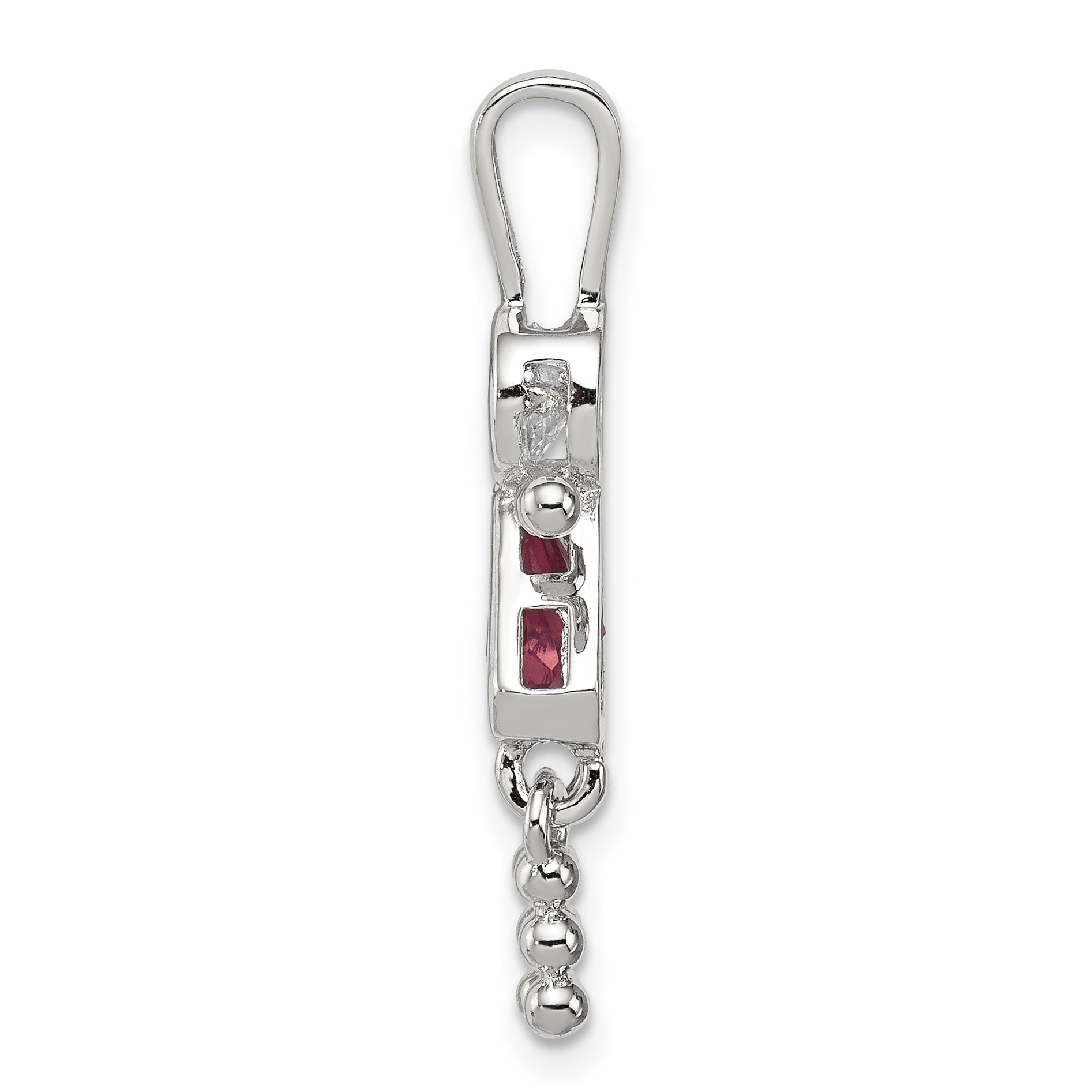 Sterling Silver 925 June Birthstone Girl Pendant by Sophia Jewelers