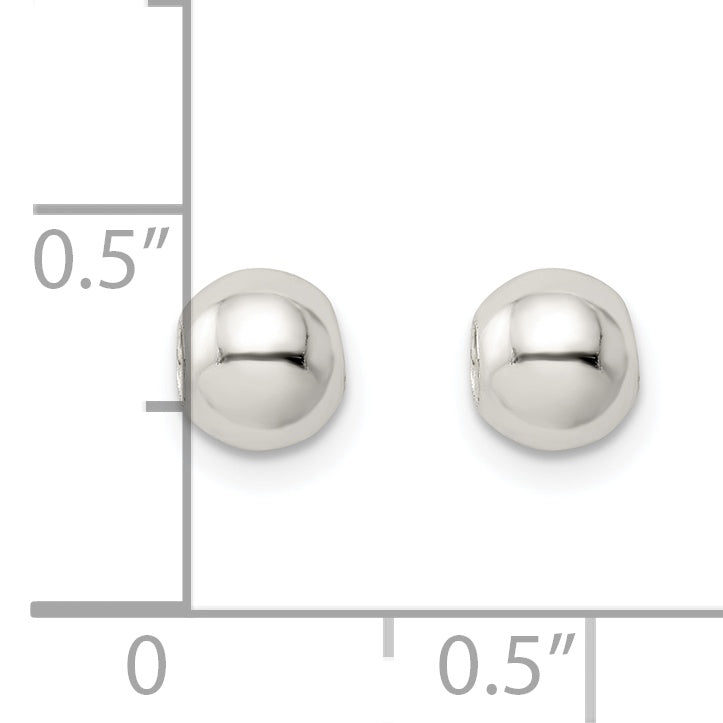 Sophia Jewelers Sterling Silver Polished Hollow Bead Set with Anti-Tarnish Finish Unisex