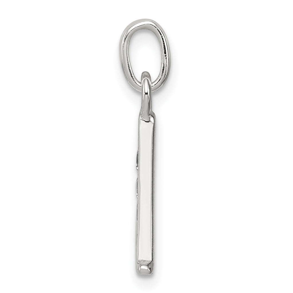 Sterling Silver 925 Initial A Pendant with Clear CZ Elegance