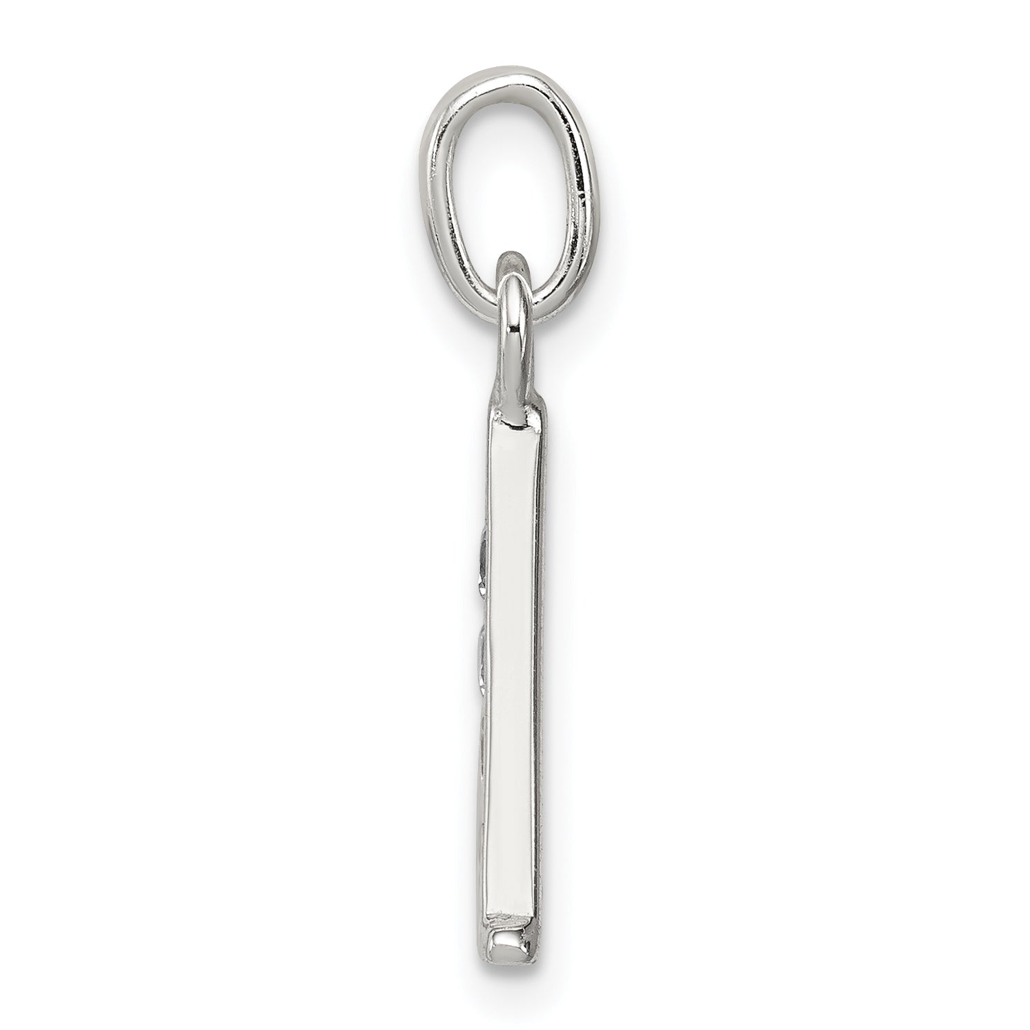 Sterling Silver 925 Initial A Pendant with Clear CZ Elegance