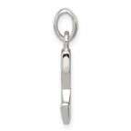 Sterling Silver CZ Initial C Pendant with Anti-Tarnish Finish