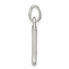 Sterling Silver CZ Initial E Pendant with Anti-Tarnish Finish