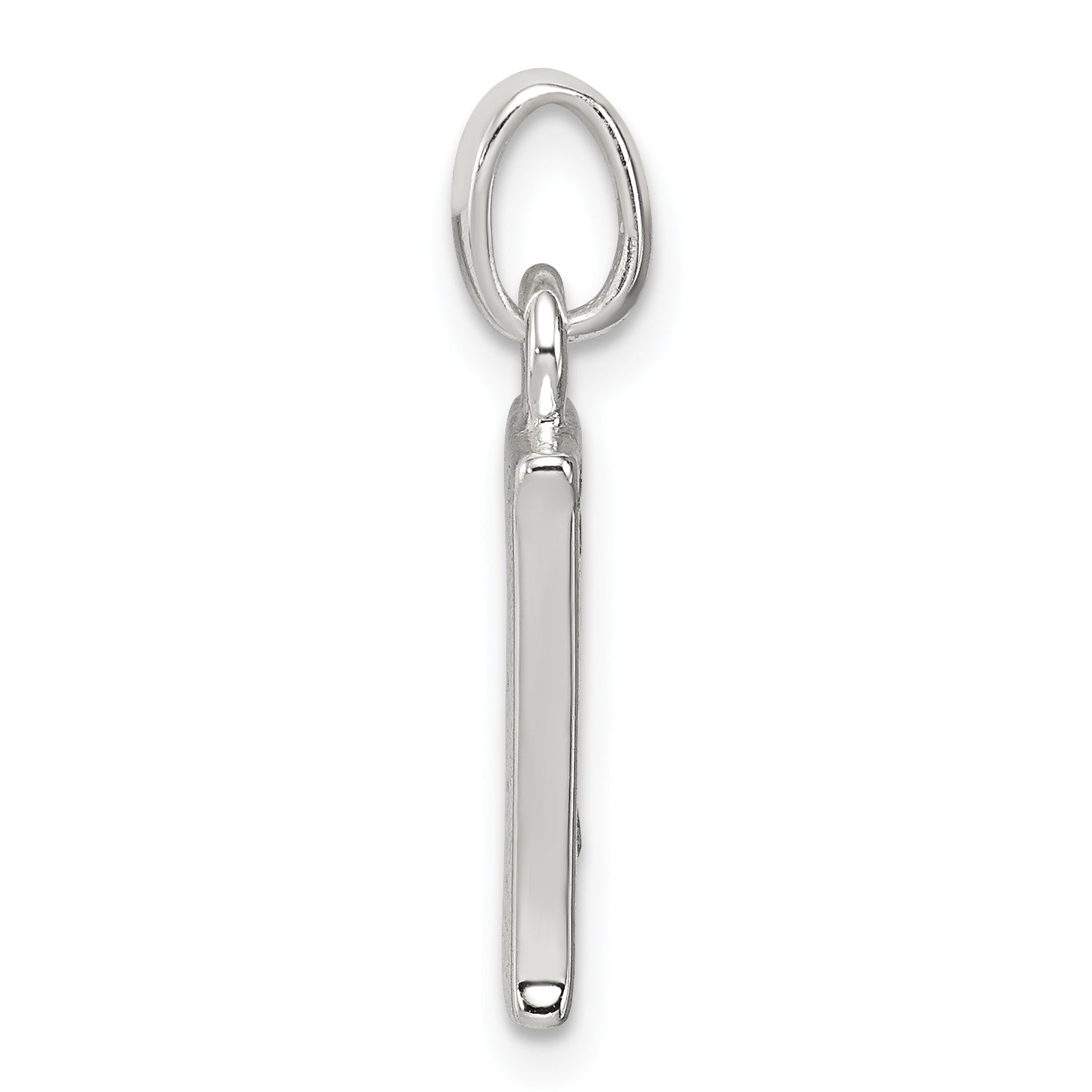 Sterling Silver CZ Initial E Pendant with Anti-Tarnish Finish