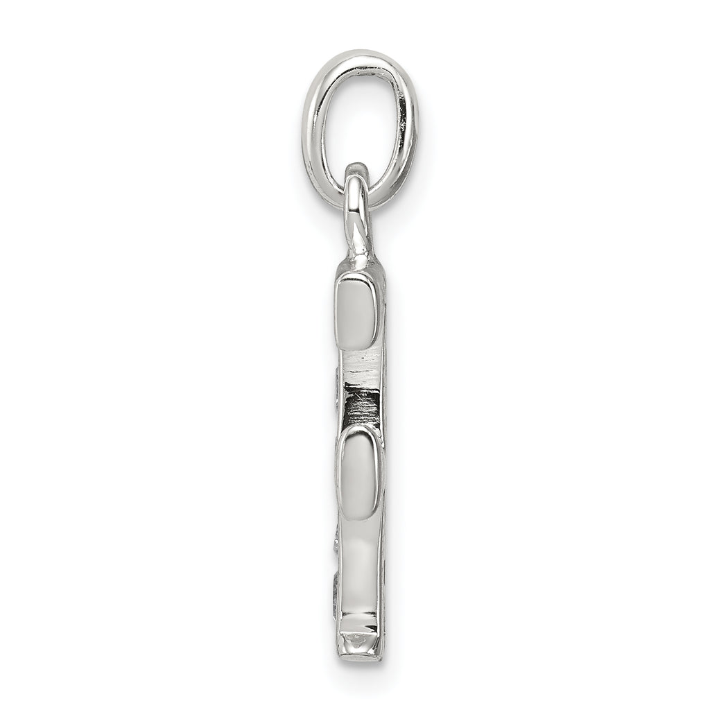 Sophia Jewelers Sterling Silver CZ Initial F Pendant Anti-Tarnish