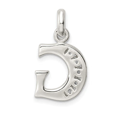 Sterling Silver 925 Initial G Pendant with Clear CZ Elegant Design