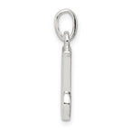 Sophia Jewelers Sterling Silver CZ Initial J Pendant with Anti-Tarnish Finish