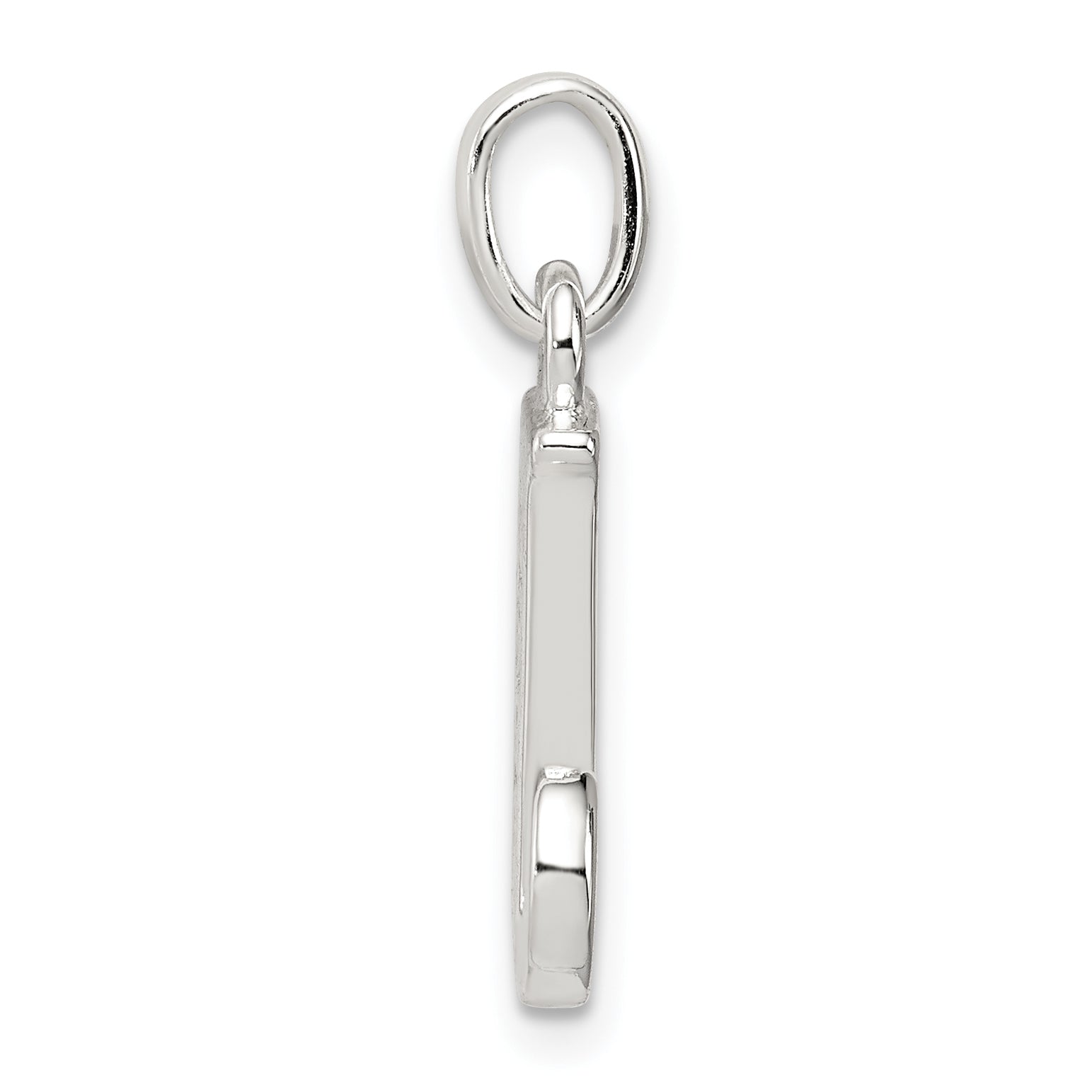Sophia Jewelers Sterling Silver CZ Initial J Pendant with Anti-Tarnish Finish