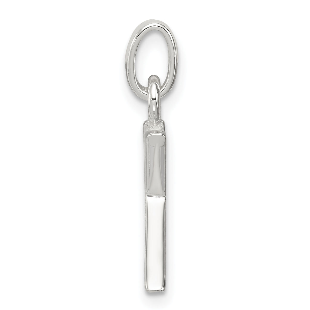 Sterling Silver 925 Letter K Pendant with Clear CZ Elegance