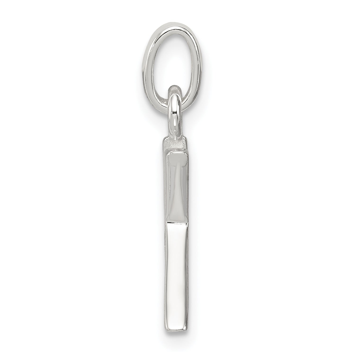 Sterling Silver 925 Letter K Pendant with Clear CZ Elegance
