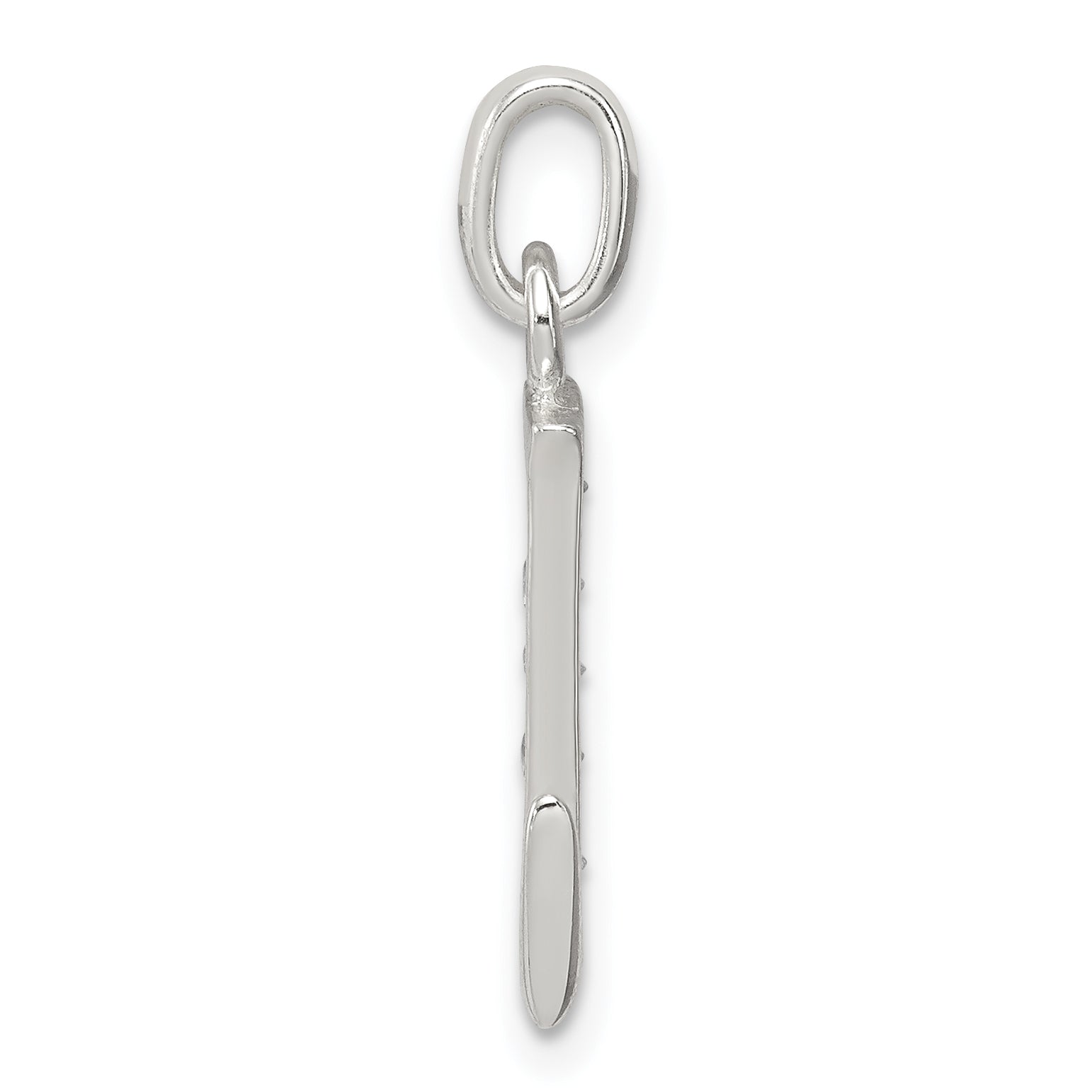 Sterling Silver 925 L Initial Pendant with Clear CZ Elegance Secondary image
