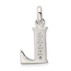 Sterling Silver 925 L Initial Pendant with Clear CZ Elegance
