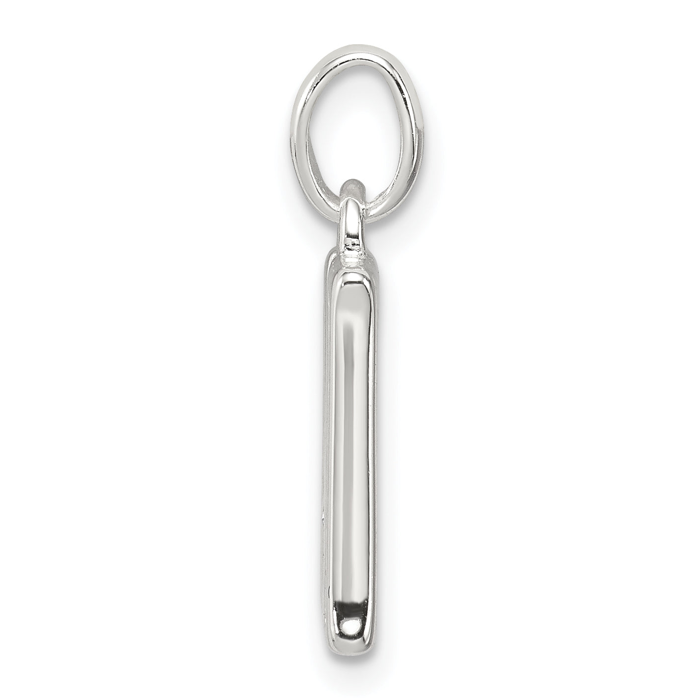 Sterling Silver 925 CZ Initial M Pendant with Anti-Tarnish Finish Secondary image