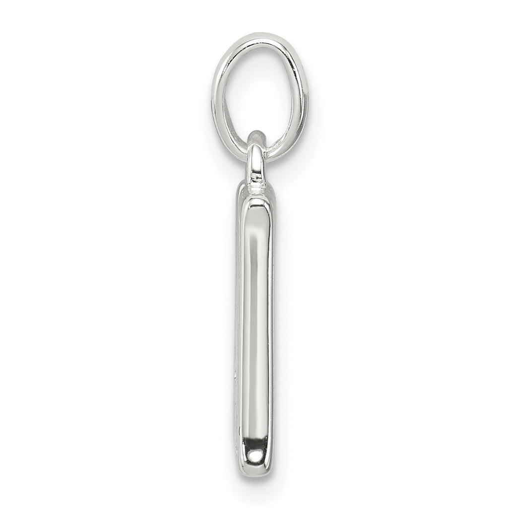 Sterling Silver 925 CZ Initial M Pendant with Anti-Tarnish Finish