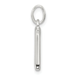 Sterling Silver 925 CZ Initial M Pendant with Anti-Tarnish Finish