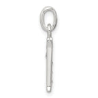 Sterling Silver 925 N Initial Pendant with Clear CZ Stones