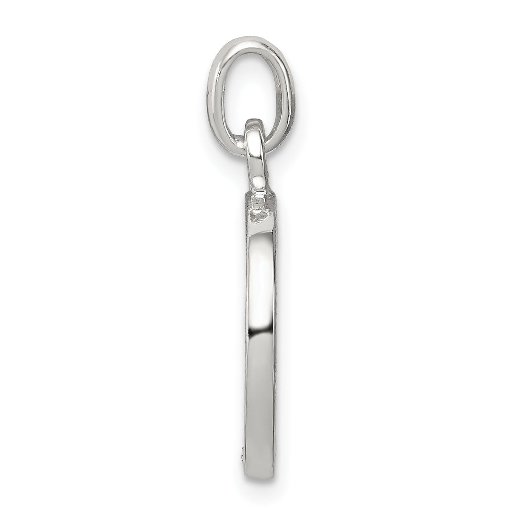 Sophia Jewelers Sterling Silver CZ Initial O Pendant with Anti-Tarnish Finish