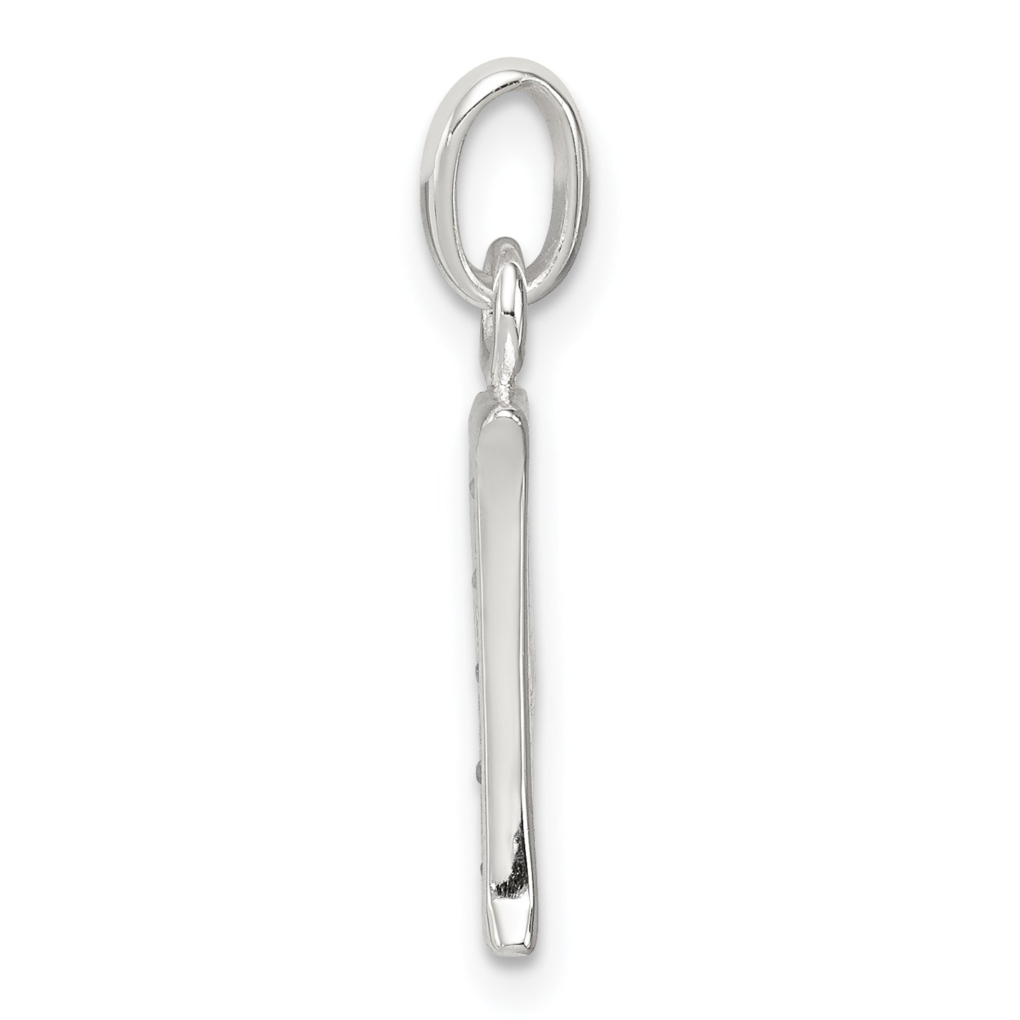 Sterling Silver 925 Initial P Pendant with Clear CZ Stones Secondary image