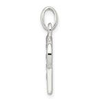 Sterling Silver CZ Initial Pendant with Anti-Tarnish Solid Design