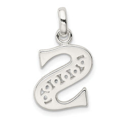 Sophia Jewelers Sterling Silver CZ Initial 'S' Pendant with Anti-Tarnish Finish