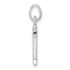 Sophia Jewelers Sterling Silver CZ Initial T Pendant with Anti-Tarnish Finish