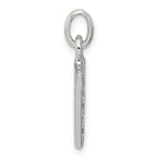 Sterling Silver 925 V Initial Pendant with Clear CZ Sparkle