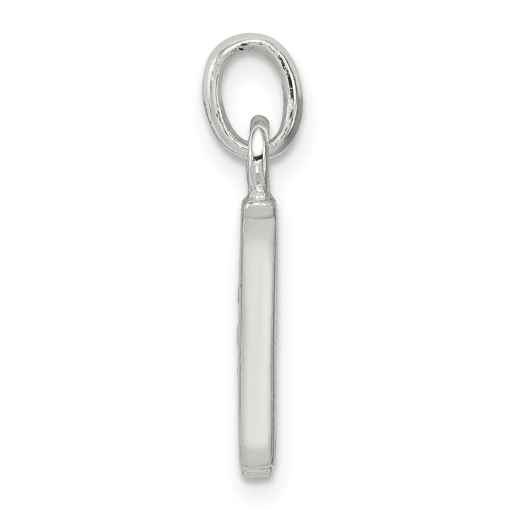 Sterling Silver 925 Initial W Pendant with Clear CZ Elegance