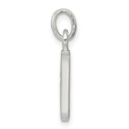 Sterling Silver 925 Initial W Pendant with Clear CZ Elegance