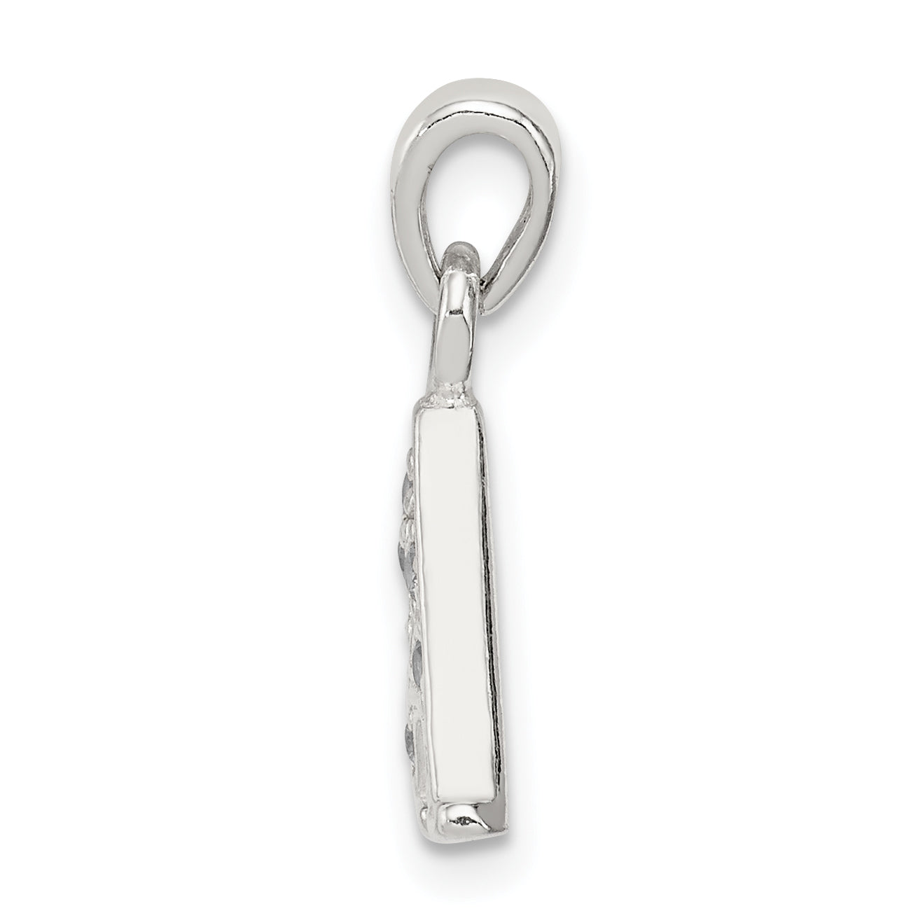 Sterling Silver 925 Initial Pendant with CZ Elegance by Sophia Jewelers Secondary image