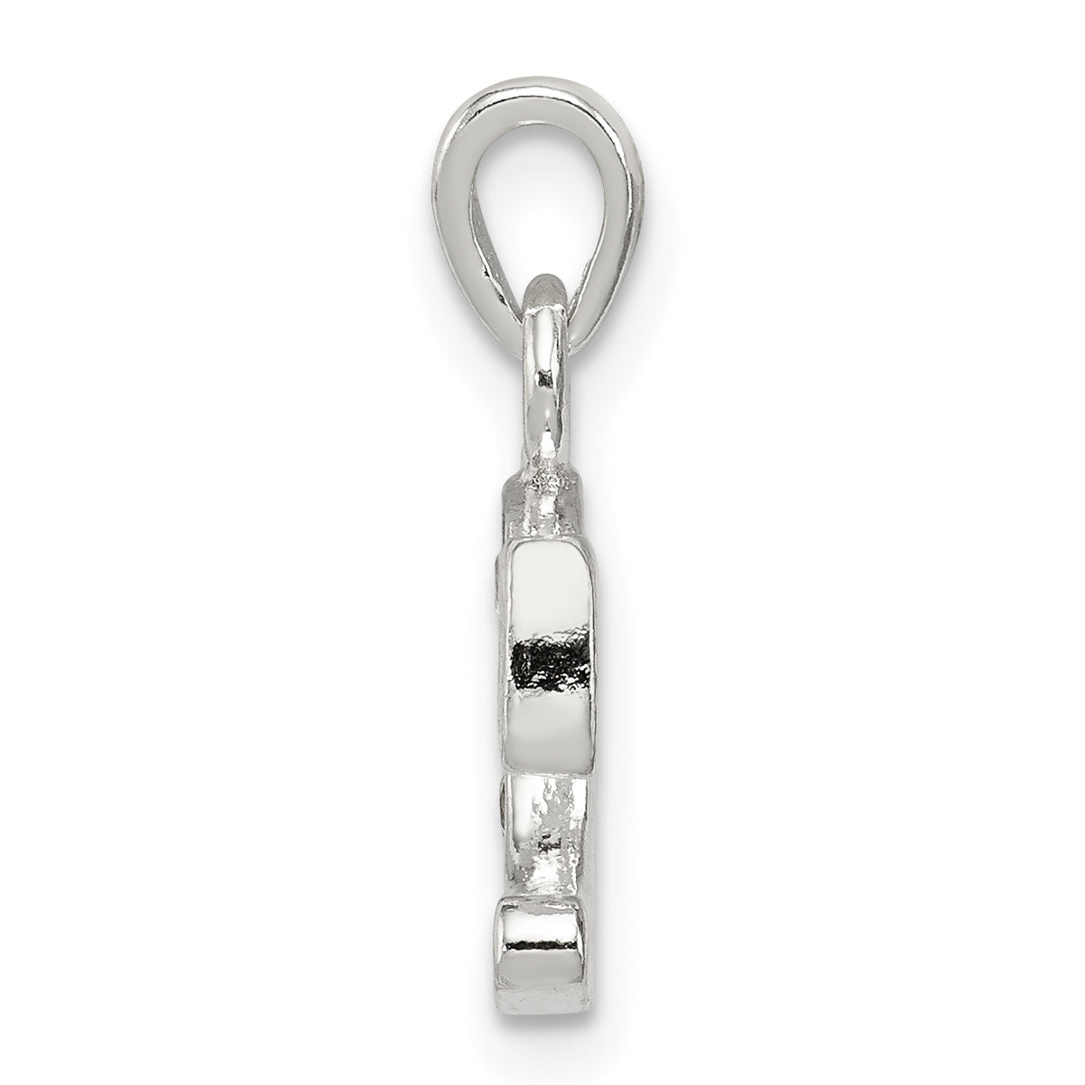 Sophia Jewelers Sterling Silver CZ Initial C Pendant with Anti-Tarnish Finish